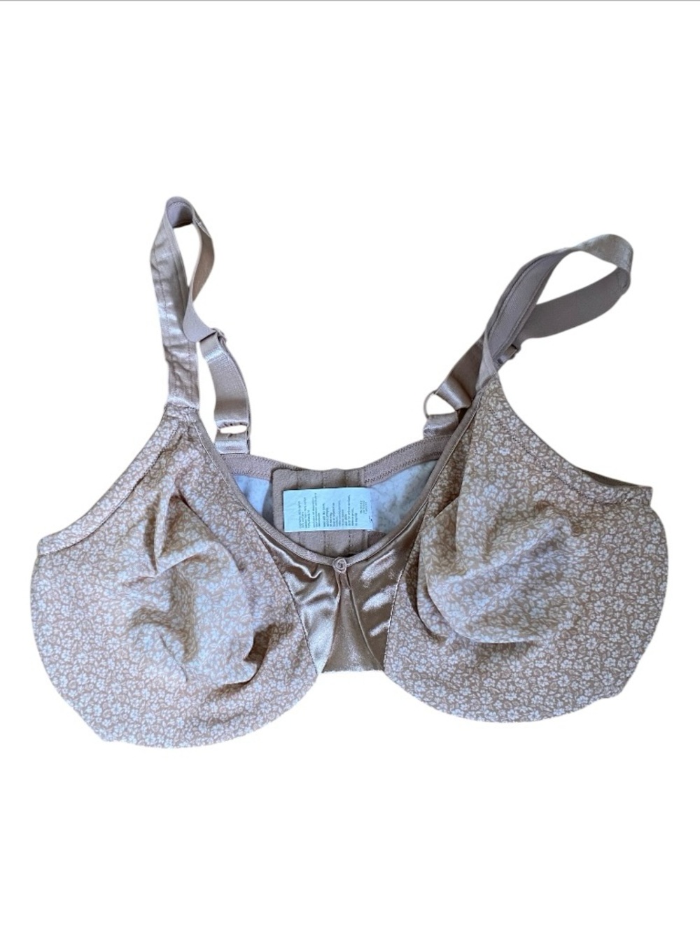 OLGA Underwired Minimalist Nude Floral Bra Size 38DD